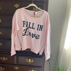 H&M junior line pink sweatshirt size L.